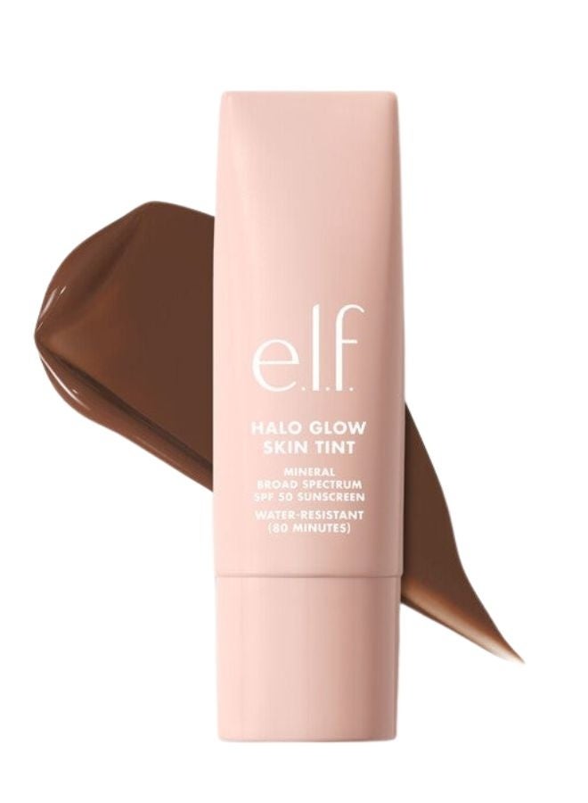 إلف قزم. كريم أساس هالو جلو سكين تينت بتغطية خفيفة بعامل حماية من الشمس 50 - 16، غني بالبرودة (غني بألوان تحتية رائعة) واقي شمسي معدني مرطب بلمسة نهائية ندية، 50 مل - Image 1